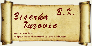Biserka Kuzović vizit kartica